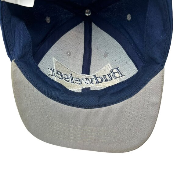 Budweiser Bow Tie Logo Beer Vintage Snapback Hat Cap 1996 Anheuser-Busch Retro - Picture 10 of 10
